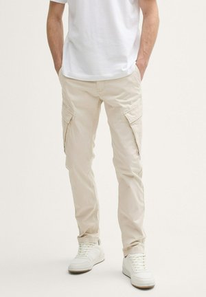 TOM TAILOR TAPERED MIT STRETCH - Cargobukser - light cashew beige
