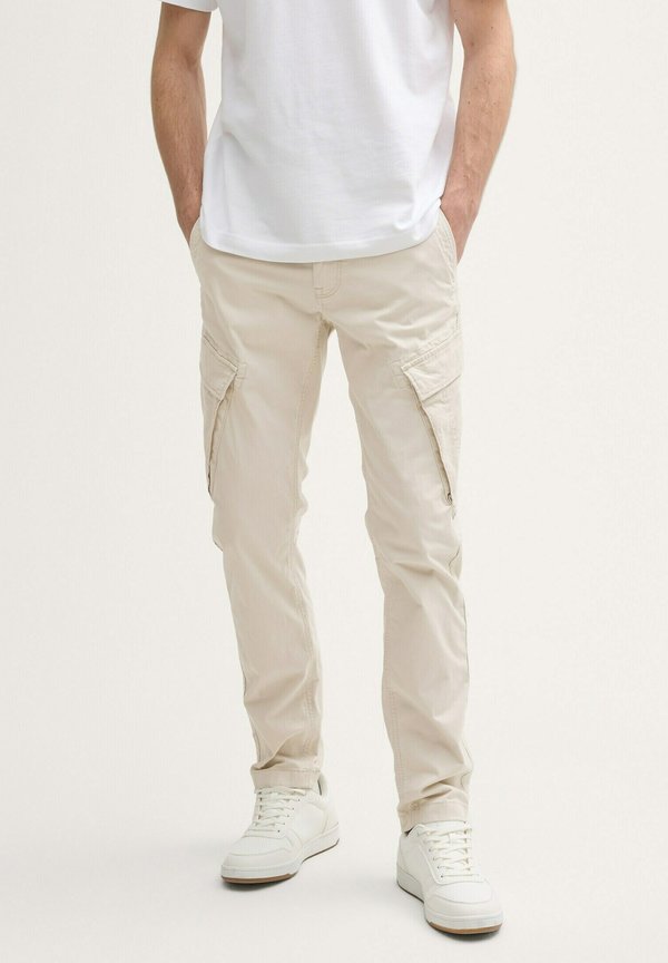 TAPERED MIT STRETCH - Cargohose - light cashew beige