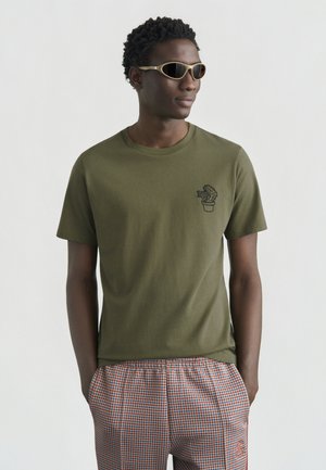LETS STICK TOGETHER TEE - T-shirt imprimé - khaki