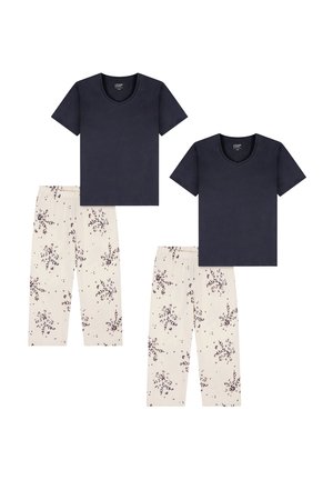 uncover by Schiesser NIGHTWEAR - DREIVIERTEL 2-PACK SET - Pyjama - blaugrau