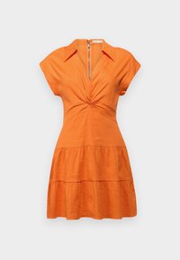 MILA DEEP TWIST MINI DRESS - Tričkové šaty - light mango