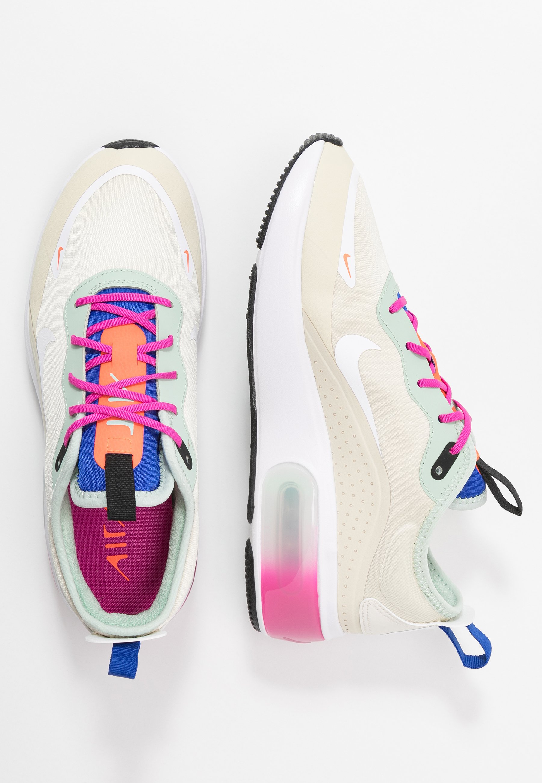 nike air max dia white pink and orange trainers