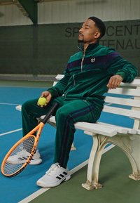 Sergio Tacchini DAMARINDO VELOUR TRACKSUIT - Gornji dio trenirke - rainforest/maritime blue