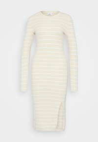 SIDE SLIT MIDI SWEATER DRESS - Pārliekama kleita - white/neutral