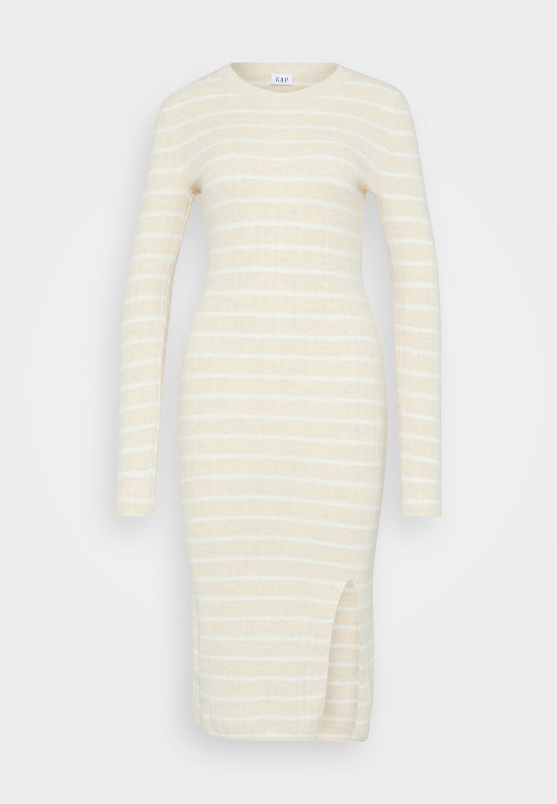 GAP SIDE SLIT MIDI SWEATER DRESS - Shift dress - white/neutral/white -  Zalando.ie