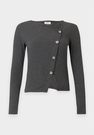 JDY, JDYFREYA BUTTON - Kardigan - dark grey  melange