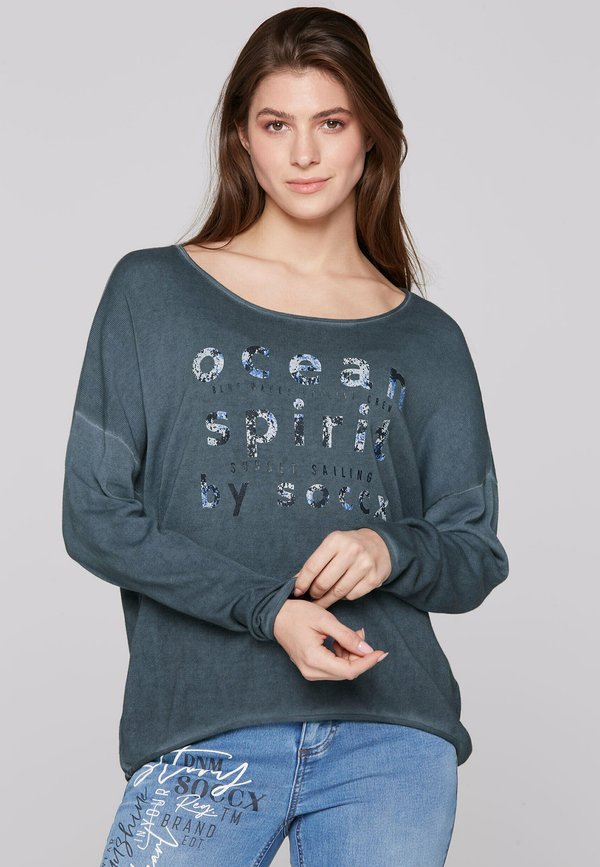 MIT USED-OPTIK UND ARTWORK - Strickpullover