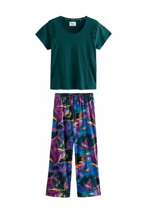 RUCHED - REGULAR FIT SET - Set lenjerie de noapte - green floral