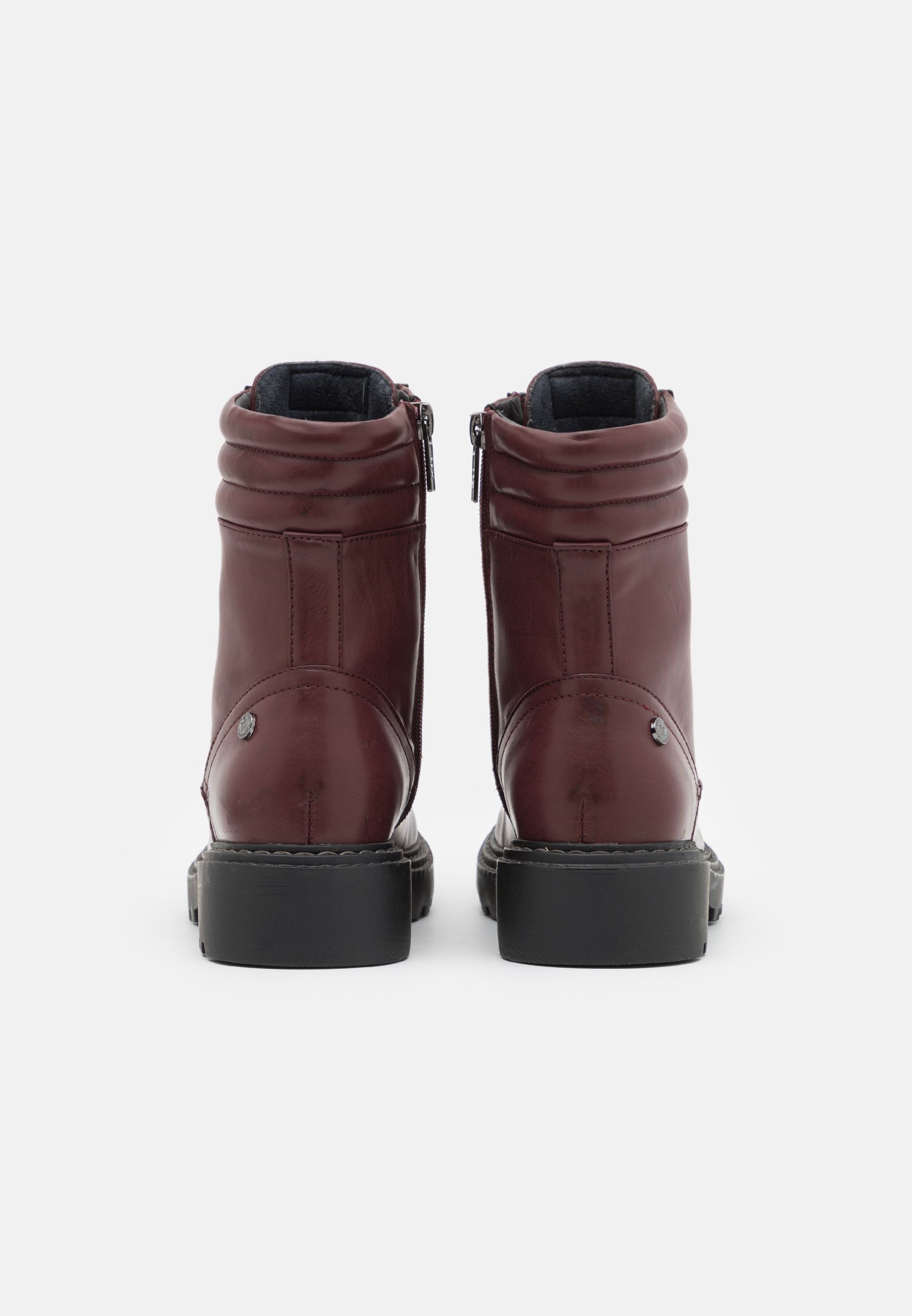 XTI Botines con cordones - burgundy/burdeos - Zalando.es