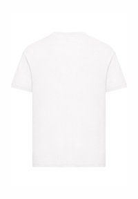 Hvid, kortærmet t-shirt lavet af bomuld. Har rund hals og en standard pasform. Glat tekstur uden synlige logoer eller mønstre.