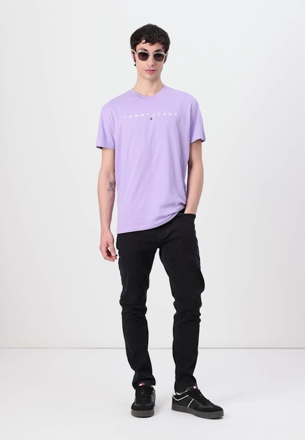 LINEAR LOGO TEE - Basic T-shirt - purple3