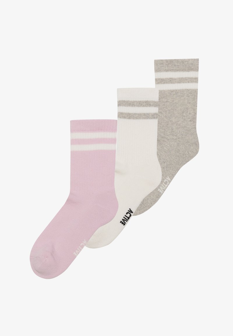 Even&Odd active - 3 PACK - Sports socks - light pink/mottled light grey/white, Enlarge