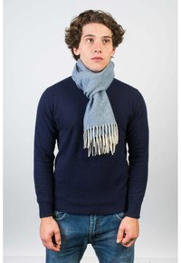 Dalle Piane Cashmere HERRINGBONE - Sjal / Tørklæder - cielo