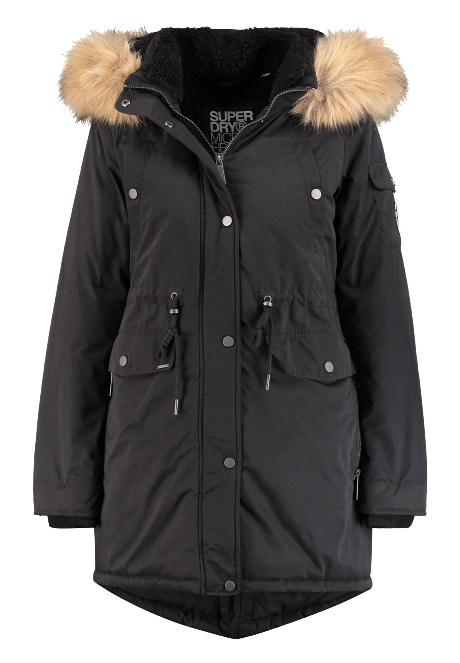 Superdry NADARE Vinterkåpe frakk black Zalando.no Superdry DAMEN Vinterkåpe frakk dark grey Zalando.no
