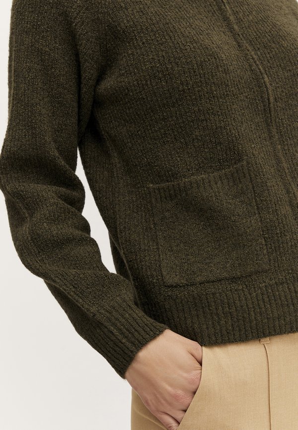 BYMARTINE - Cardigan - olive night melange4
