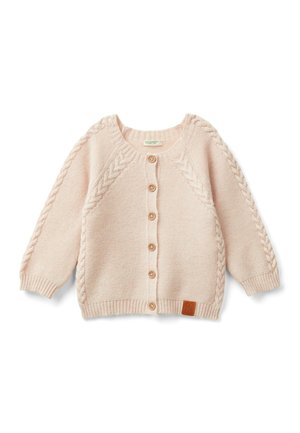 United Colors of Benetton LINK STITCH CABLIN - Strickjacke - pink
