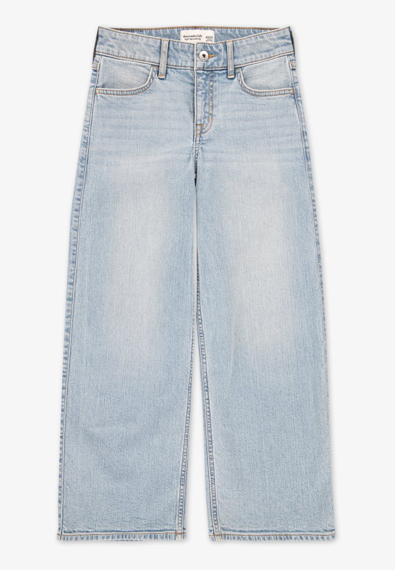 Abercrombie & Fitch HIGH RISE WIDE LEG - Jean droit - pacific sky