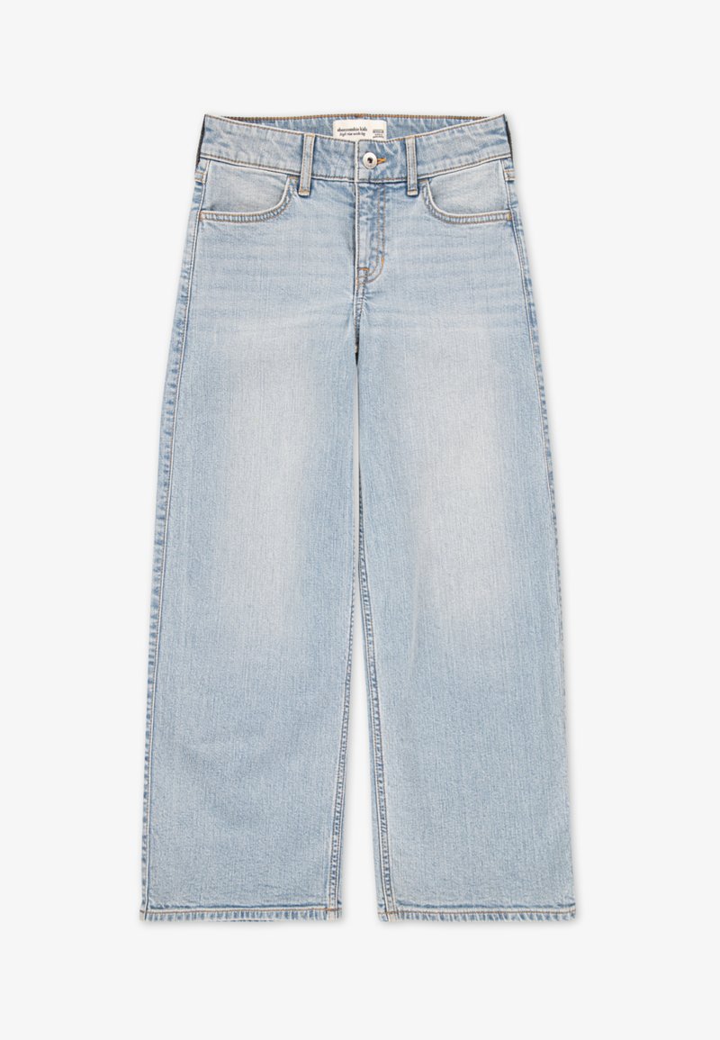 Abercrombie & Fitch HIGH RISE WIDE LEG - Straight leg jeans - pacific sky