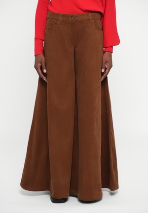 WIDE LEG PANT - Hlače - chocolate