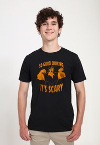 Disney BEAUTY & THE BEAST SCARY GOOD LOOKS - T-shirt med print - black