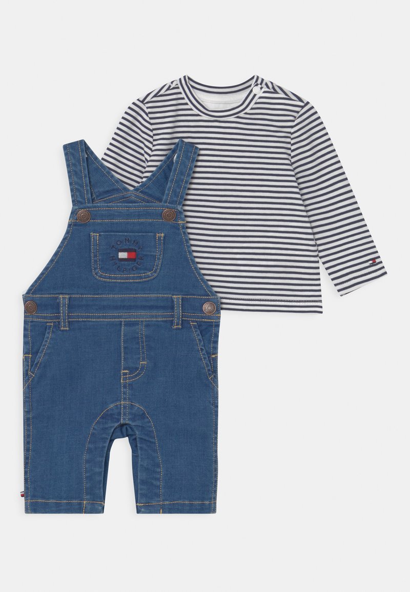 Tommy Hilfiger BABY BOY DUNGAREE SET TShirt print navy/white/blue