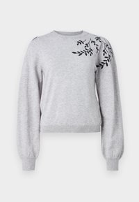 OBJTHESS EMBROIDERY  - Pullover - light grey melange