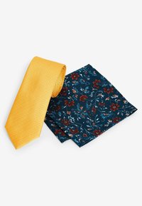 Next SAGE WITH FLORAL SET - Ozdobná vreckovka - yellow navy blue floral