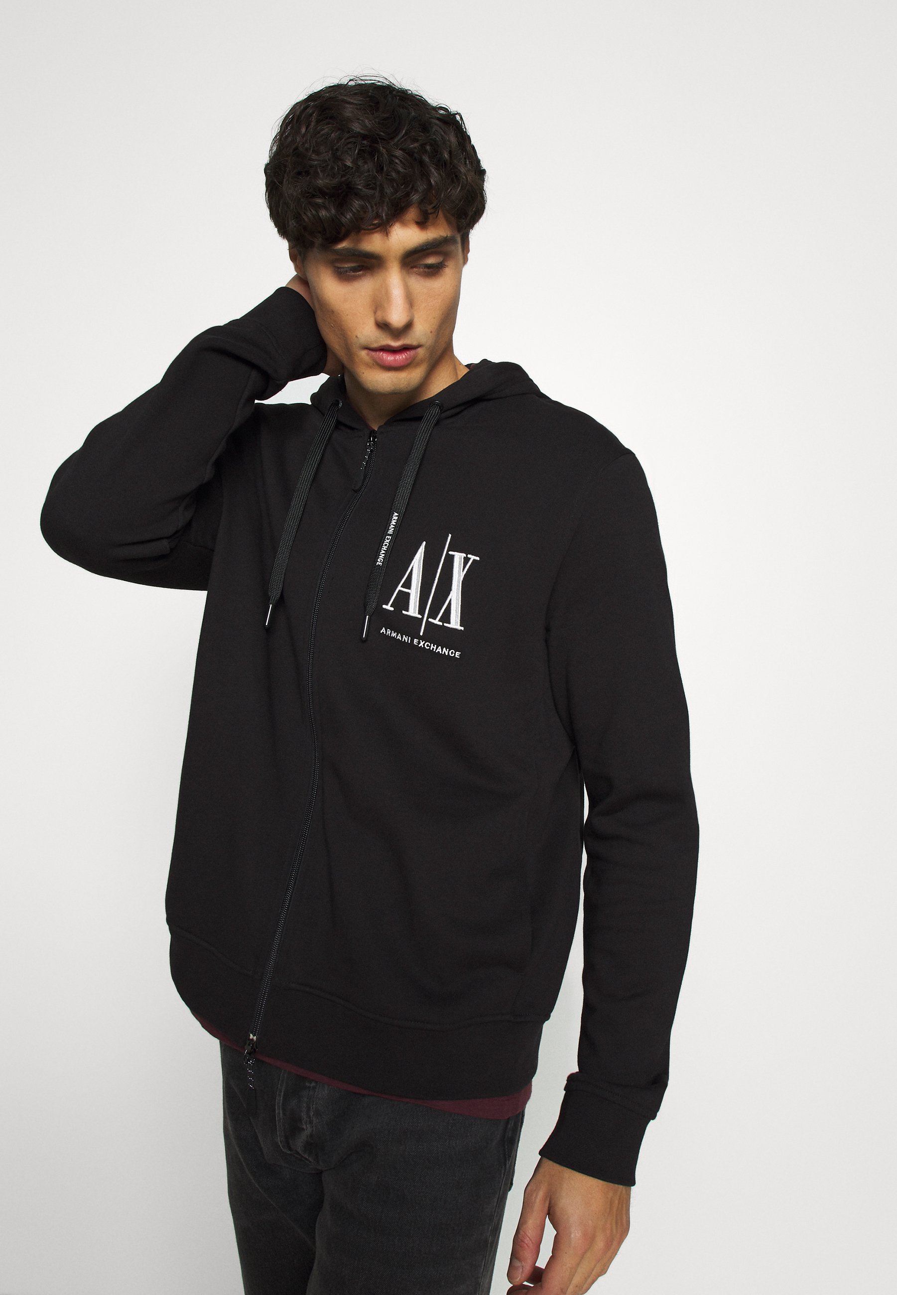 Armani Exchange - Bluza rozpinana/czarny - Zalando.pl