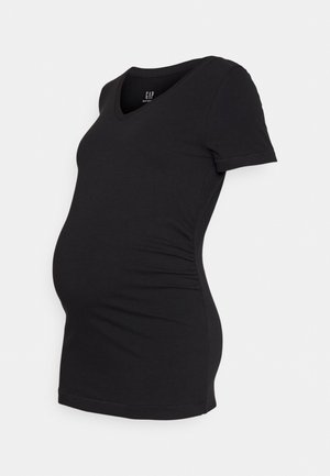 VINTAGE V NECK - T-shirt básica - true black