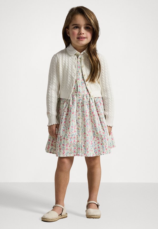 POINTELLE KNIT COTTON CARDIGAN - Cardigan - nevis