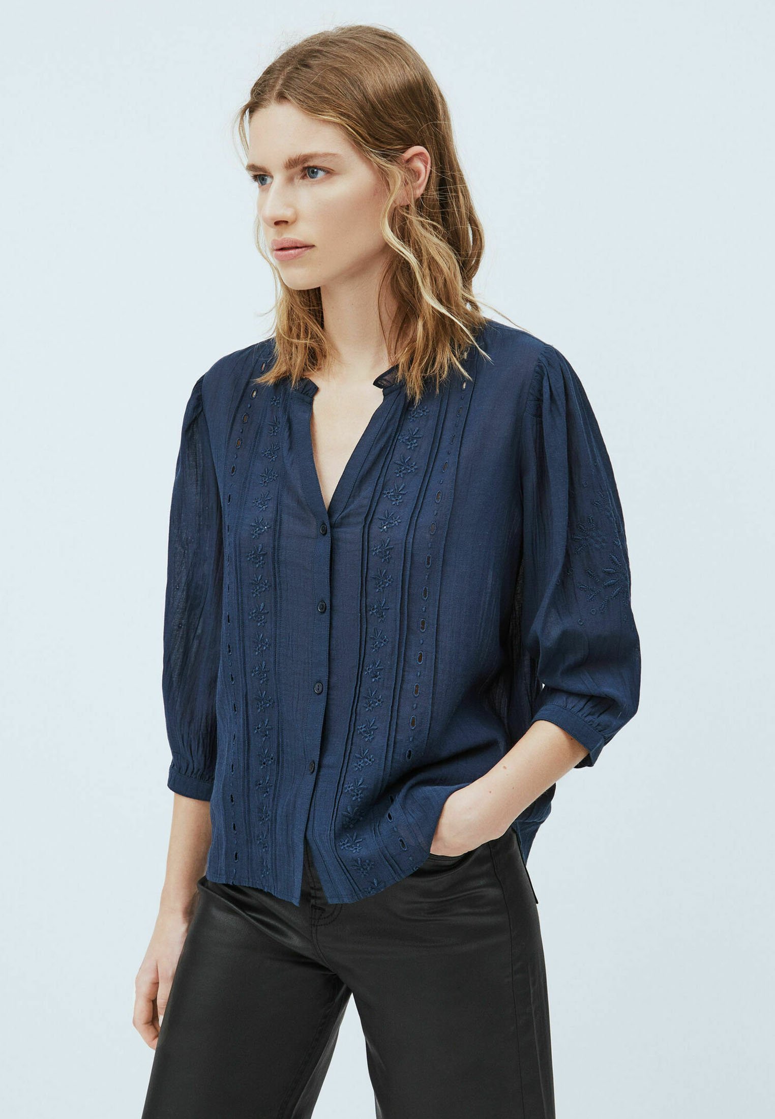 camicia blu scuro donna