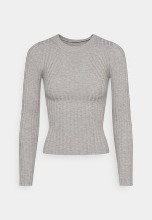 Striktrøje - light grey