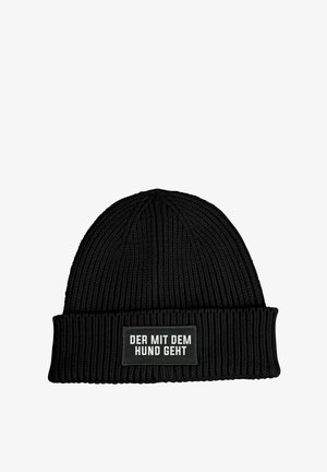 MoonWorks PATCH SPRUCH DER MIT DEM HUND GEHT LUSTIG MOONWORKS - Mütze - schwarz