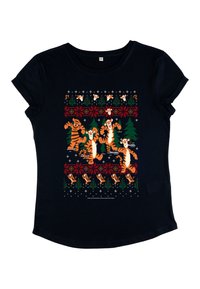 Henry Tiger WINNIE THE POOH TIGGER WOODS XMAS - Triko s potiskem - navy blue