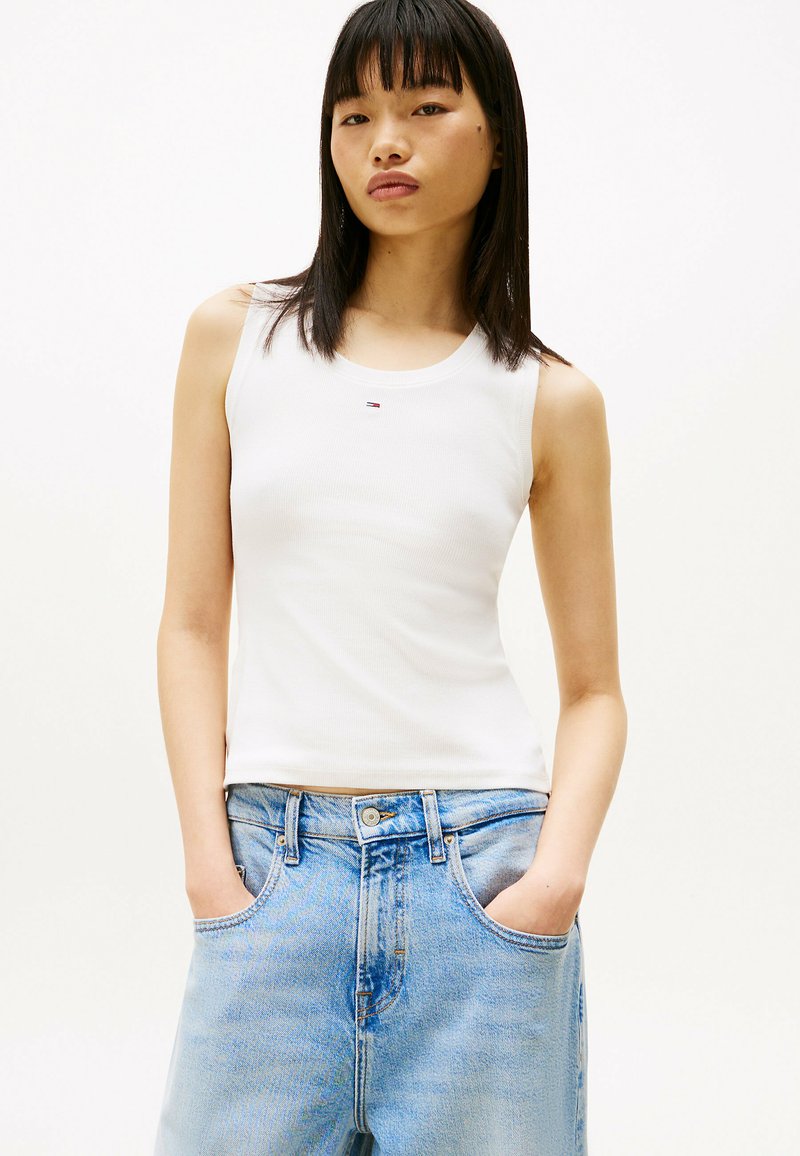 Tommy Jeans - ESSENTIAL TANK  - Débardeur - ecru, Agrandir