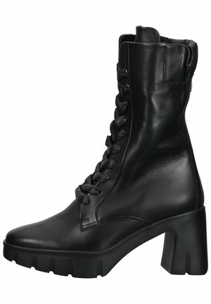 Enkellaarsjes met hoge hak - black