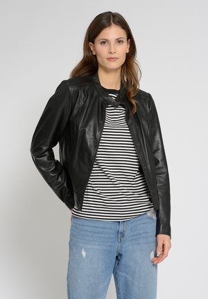 Maze Lederjacke - black