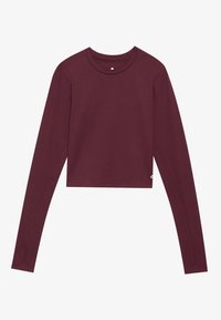 ESSENTIAL FITTED CROPPED LONG SLEEVE SPORTS TOP - Pikkade varrukatega topp - bordeaux