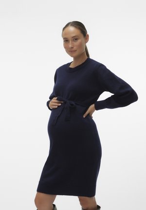 MAMALICIOUS UMSTANDS MLNEWANNE - Abito in maglia - navy blazer
