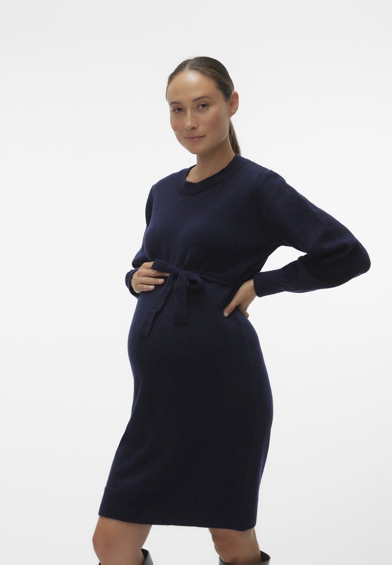 MAMALICIOUS UMSTANDS MLNEWANNE - Abito in maglia - navy blazer