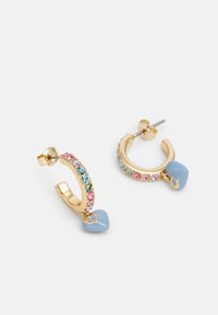 COACH PAVE HUGGIE - Pendientes - multi/gold-coloured
