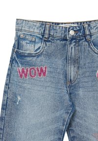 Calliope WIDE LEG RICAMI - Jean boyfriend - blu denim medio chiaro