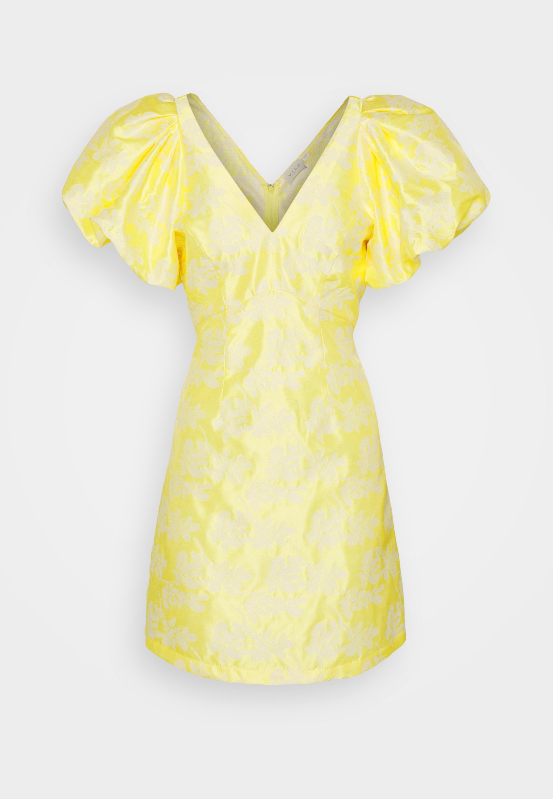 Vila VIPETIA V NECK DRESS - Vestito elegante - lemonade/cloud dancer/giallo  - Zalando.it