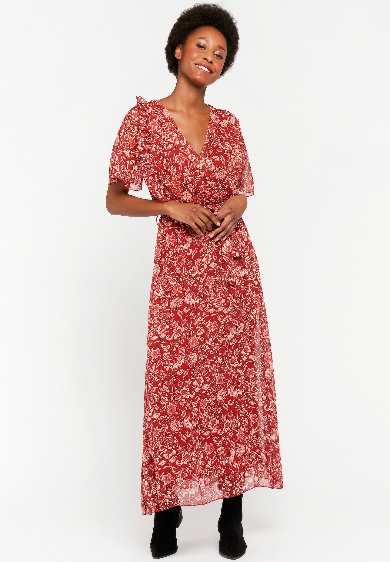 LolaLiza WITH FLOWER PRINT - Maxi-jurk - red/rood - Zalando.nl