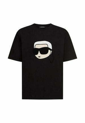 KARL LAGERFELD, KARL LAGERFELD T-SHIRT LARGE IKON - T-shirt imprimé - black