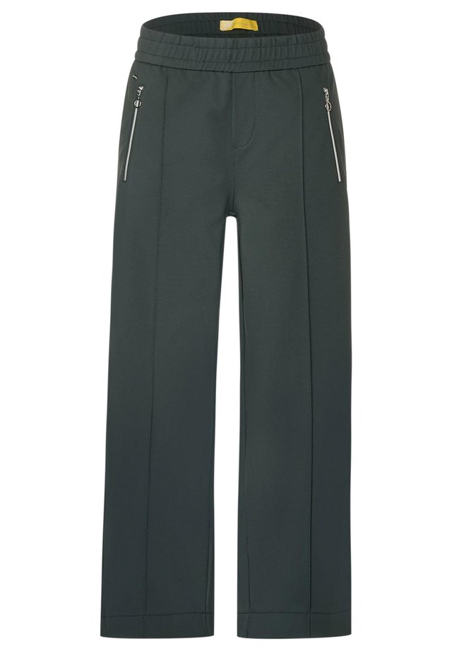 MIT ZIPPERN - Stoffhose - grün