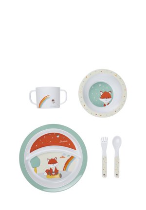 SET - Kids' tableware set - dunkelgrün meliert