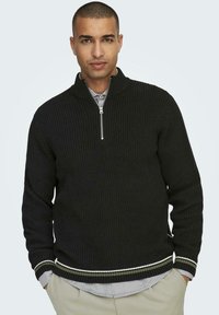 Only & Sons STEHKRAGEN REGULAR FIT LANGARM - Jumper - schwarz