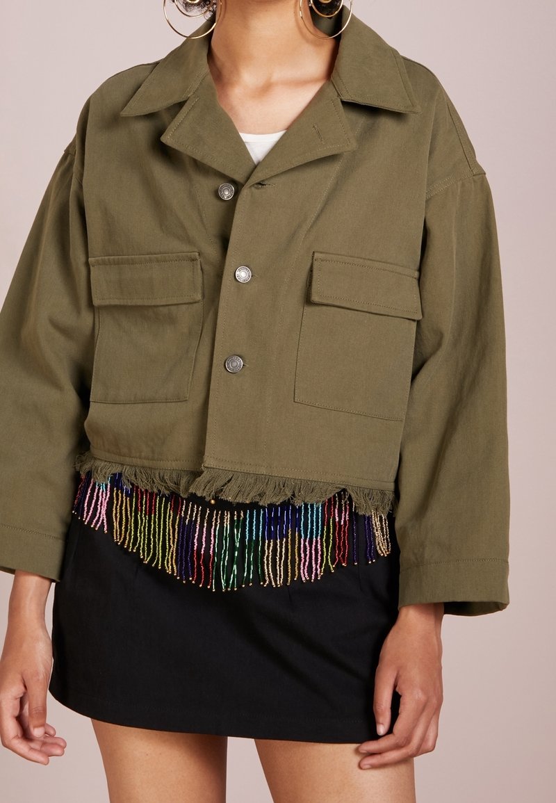 Veste Avec Capuche The Kooples - Camouflage Kaki, Taille M, 100% Coton - Occasion Très Bon état