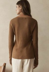 Next BUTTON THROUGH REGULAR FIT - Cardigan - camel brown